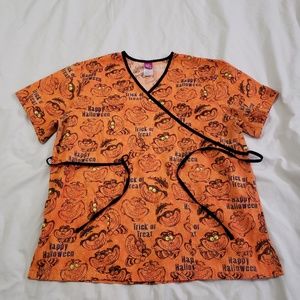 Disney Halloween scrub top
